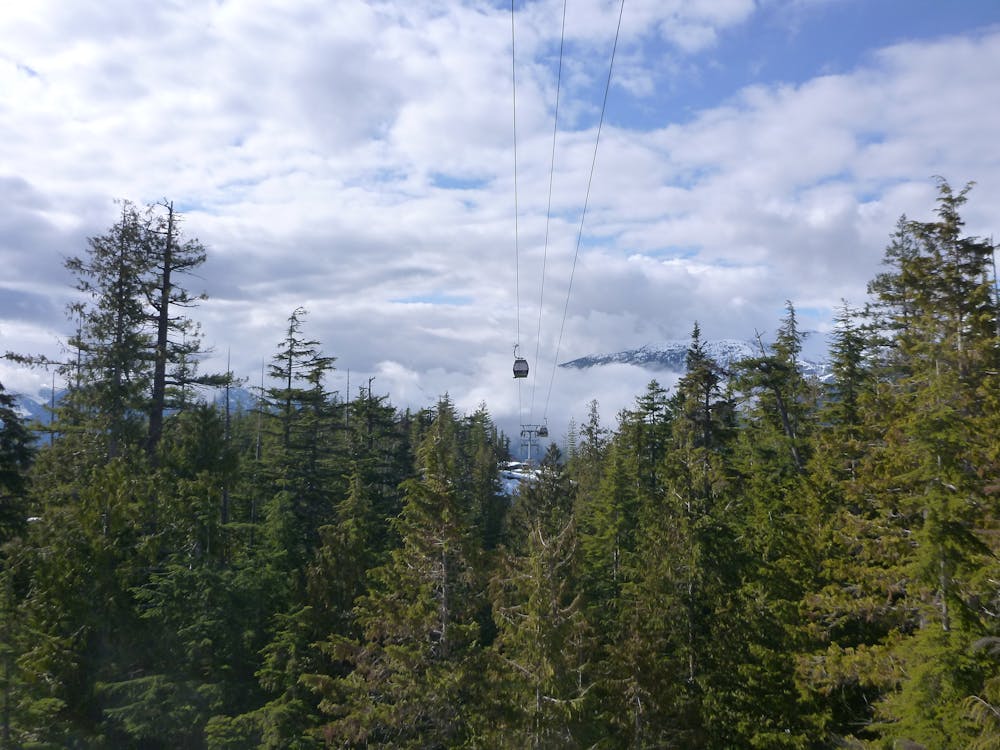 A gondola ride down