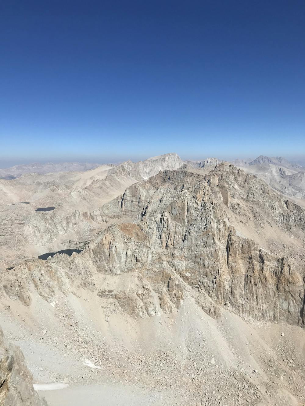 Mount Whitney range seen from the summit of Mount Langley