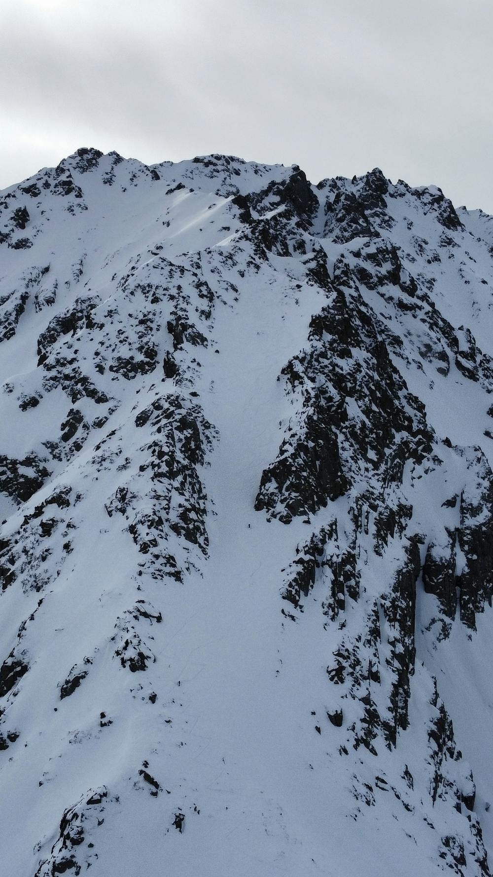 A drone view of the couloir