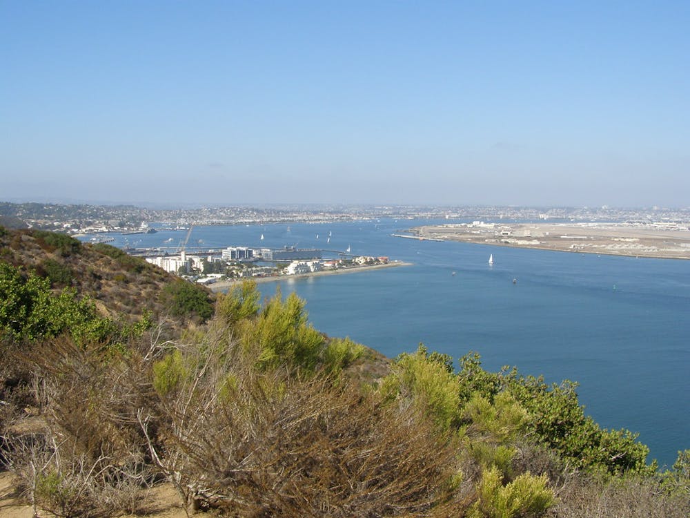 Looking over San Diego Bay from Bayside Trail