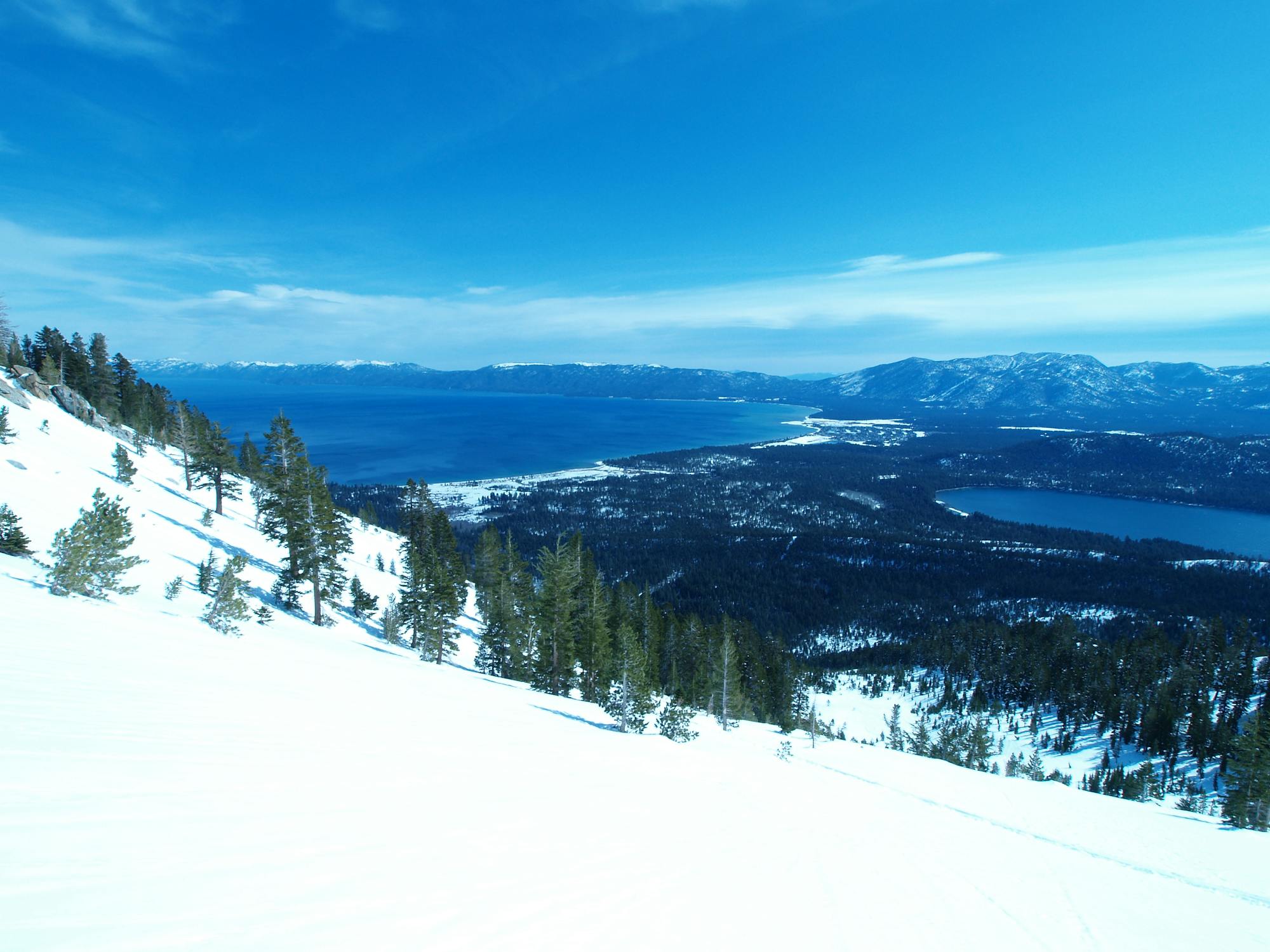 Perfect snow and a blue lake - welcome to Tahoe!